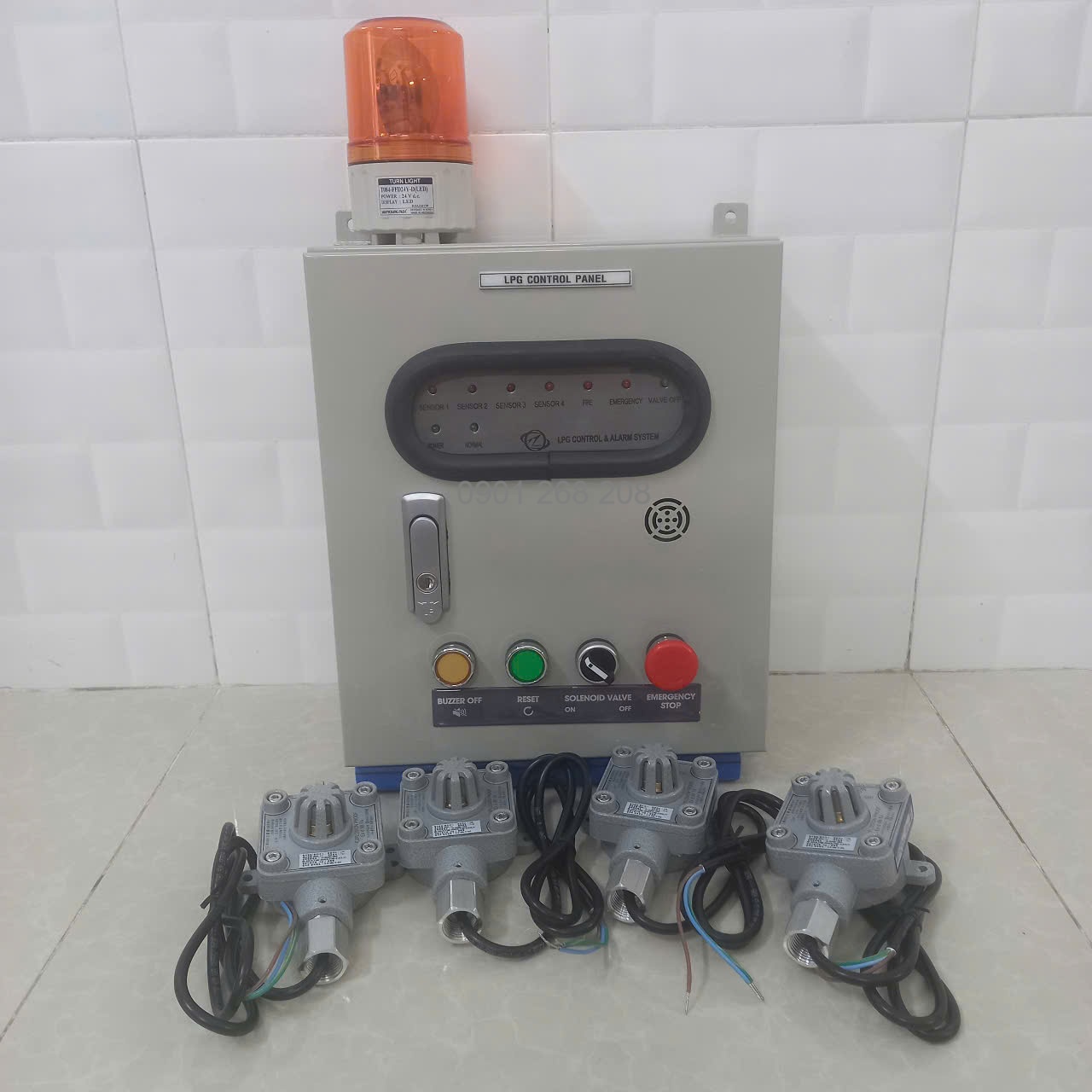 tủ điện báo rò rỉ gas 4 đầu dò phòng nổ shinwoo